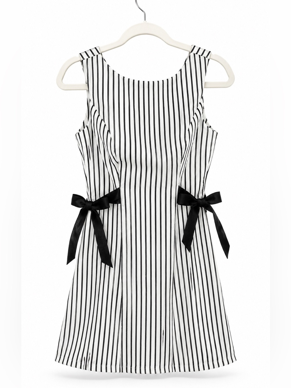 Wild Fable Black & White Striped Tie Waist Mini Dress XS NWT